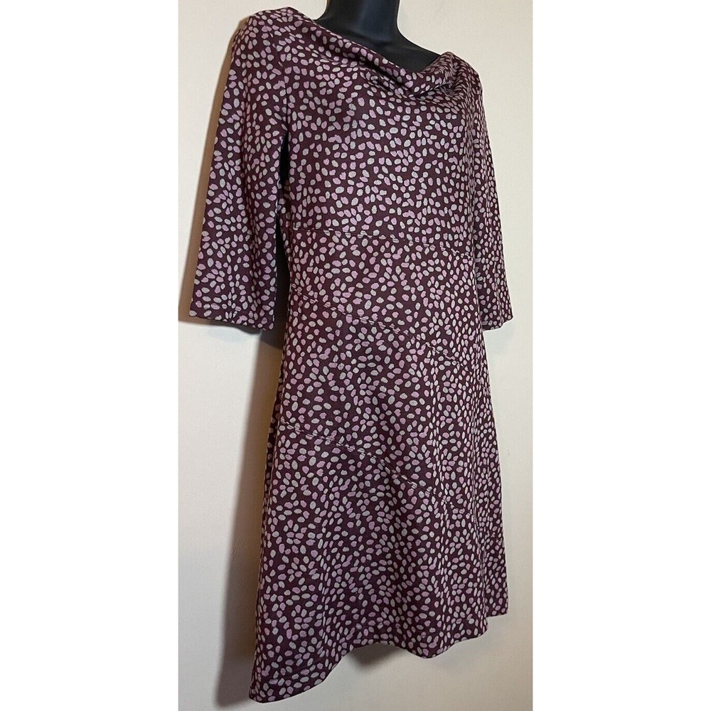 Royal Robbin’s Knit Midi Dress Cowlneck Size Medium Mauve 3/4 sleeve